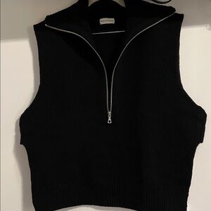 Dries Van Noten Black Zip-Up Vest